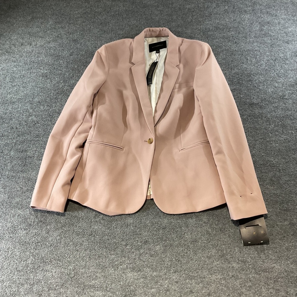 Banana Republic Womens Blush Pink Single Button Blazer Jacket Size 12